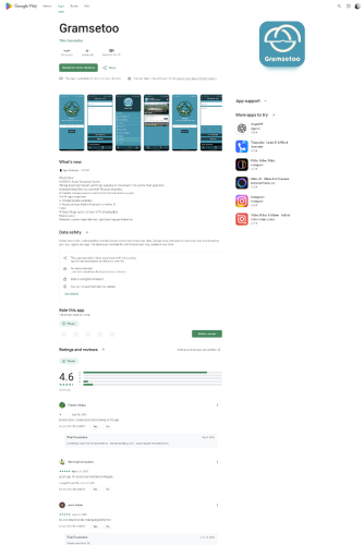 Gramsetoo app - Portfolio Item